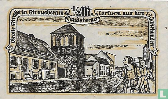 Strausberg, Ville - 1/2 Mark (2) 1921 - Image 2