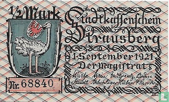 Strausberg, Stadt - 1/2 Mark (1) 1921 - Bild 1