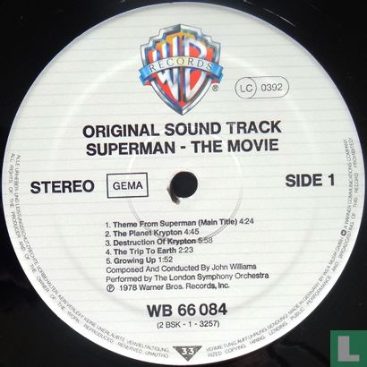 Superman The Movie - Original Sound Track - Afbeelding 3