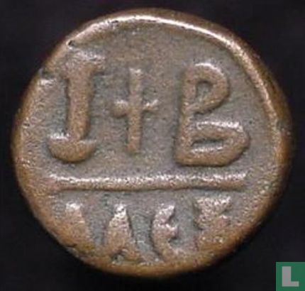 Byzantine Empire  AE 12 nummi  (Alexandria)  582-602 CE - Image 1