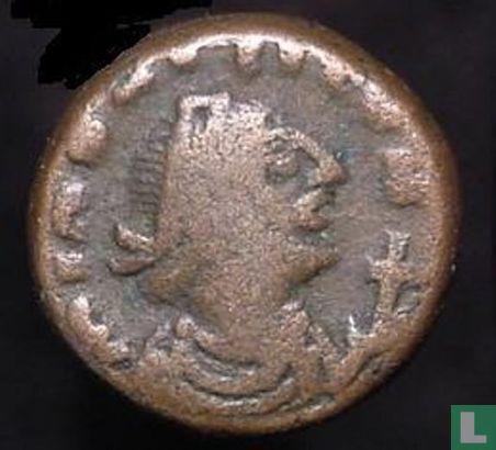 Byzantijnse Rijk  AE 12 nummi  (Alexandria)  582-602 CE - Afbeelding 2