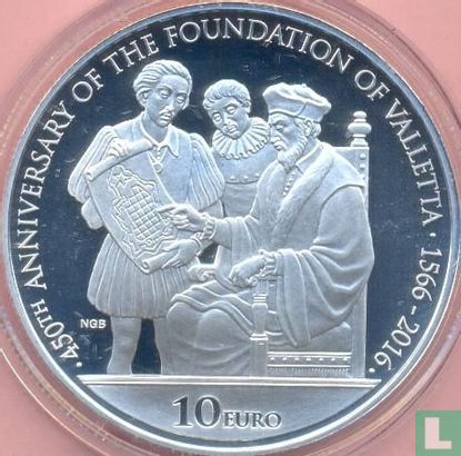 Malta 10 euro 2016 (PROOF) "450th anniversary of the foundation of Valletta" - Image 2