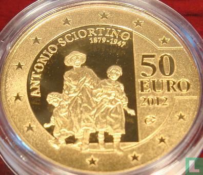 Malta 50 euro 2012 (PROOF) "65th anniversary of the death of Antonio Sciortino" - Afbeelding 2