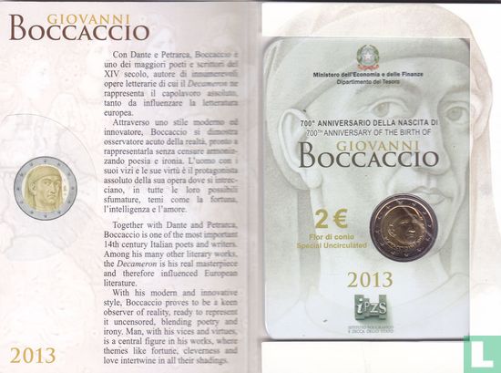 Italië 2 euro 2013 (folder) "700th Anniversary of the birth of Giovanni Boccaccio" - Afbeelding 2