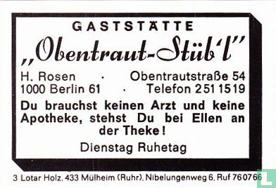 Gaststätte "Obentraut-Stüb'l" - H. Rosen