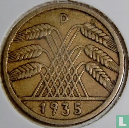 German Empire 10 reichspfennig 1935 (D) - Image 1
