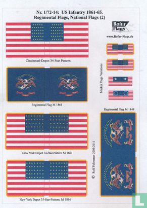 US Infanterie 1861-65 Regimental Flags, Natinal Flags (2)