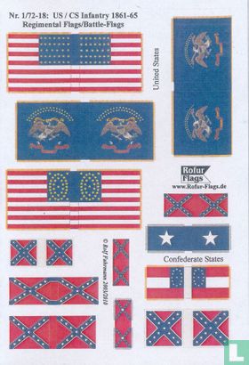 US / CS Infantry 1861-65 Regimental Flags/Battle-Flags