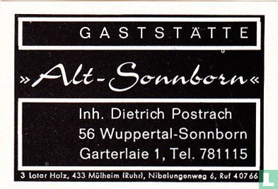 Gaststätte "Alt-Sonnborn" - Dietrich Postrach