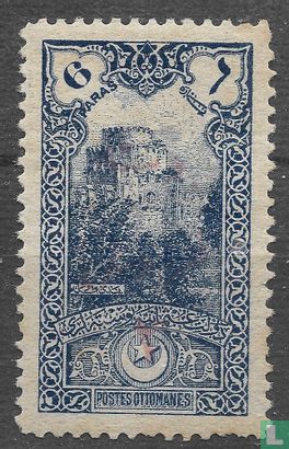 The seven towers with overprint