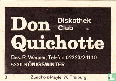 Diskothek Club Don Quichotte - R. Wagner