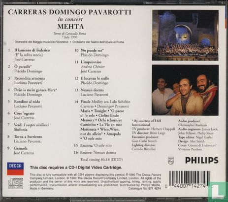 Carreras Domingo Pavarotti in Concert Mehta - Image 2