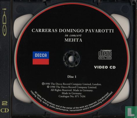 Carreras Domingo Pavarotti in Concert Mehta - Image 3