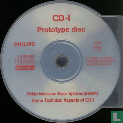 CD-I Prototype disc - Some technical aspects of CD-i