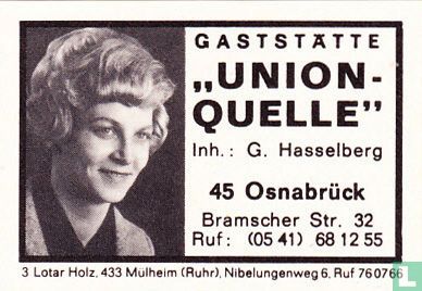 Gaststätte "Union Quelle" - G. Hasselberg