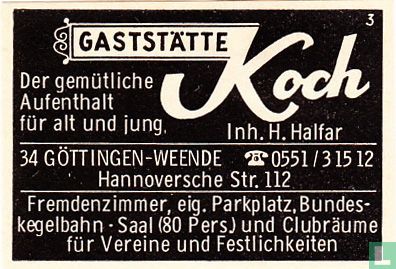 Gaststätte Koch - H. Halfar