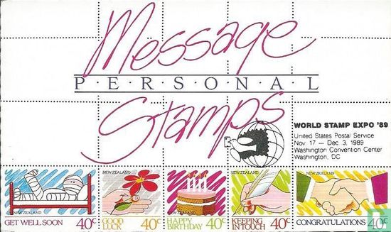 Spoedig beterschap - World Stamp Expo 89 - Afbeelding 1