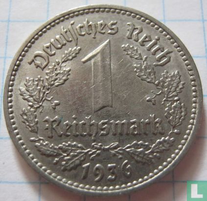Empire allemand 1 reichsmark 1936 (E) - Image 1
