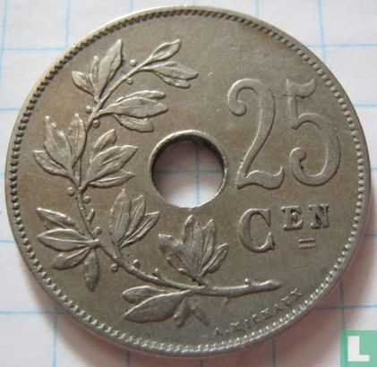 Belgique 25 centimes 1910 - Image 2