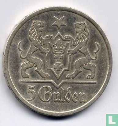Danzig 5 gulden 1927 - Afbeelding 2