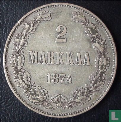 Finlande 2 markkaa 1874 - Image 1