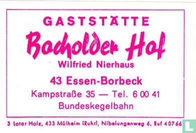 Gaststätte Bacholder Hof - Wilfried Nierhaus