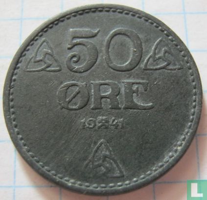 Norway 50 øre 1941 (zinc) - Image 1