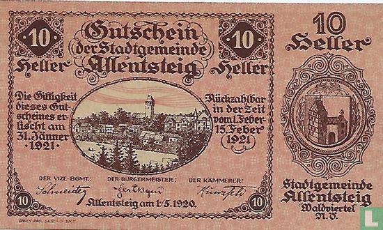 Allensteig 10 Heller 1920 - Image 1