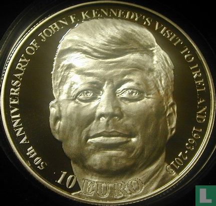 Ierland 10 euro 2013 (PROOF) "50th anniversary of President John F. Kennedy’s visit to Ireland" - Afbeelding 2