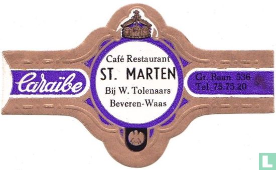 Café Restaurant St. Marten Bij W. Tolenaars Beveren-Waas - Gr. Baan 536 Tel. 75.75.20 - Afbeelding 1