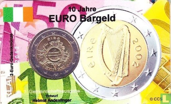 Irlande 2 euro 2012 (coincard) "10 years of euro cash" - Image 1