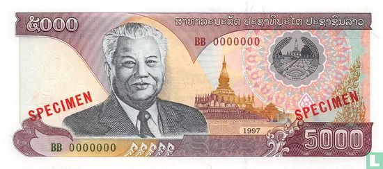 Laos 5.000 Kip (P34s) - Afbeelding 1