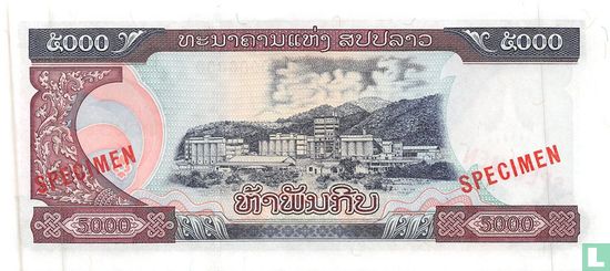 Laos 5.000 Kip (P34s) - Afbeelding 2