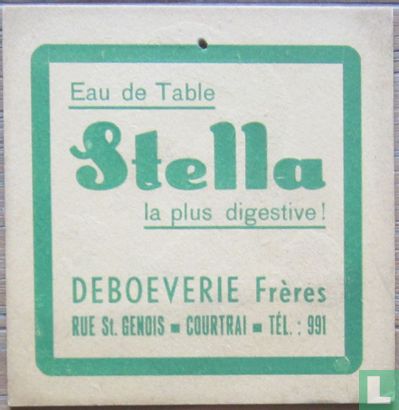Eau de table Stella - De Boeverie - Courtrai
