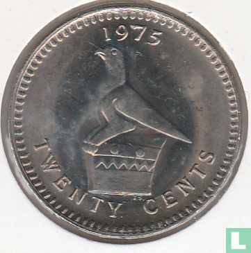 Rhodésie 20 cents 1975 - Image 1