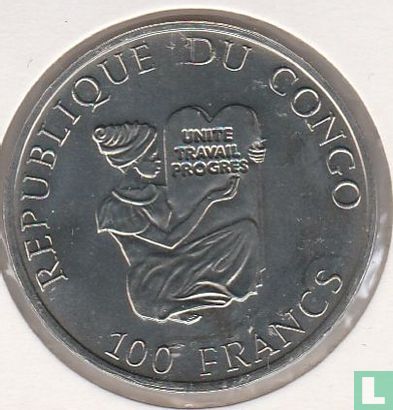 Congo-Brazzaville 100 francs 1995 "Junkers JU 52" - Image 2