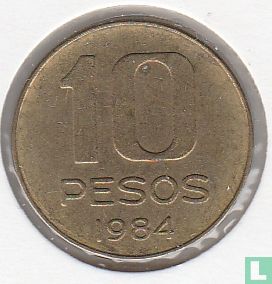 Argentinien 10 Peso 1984 - Bild 1