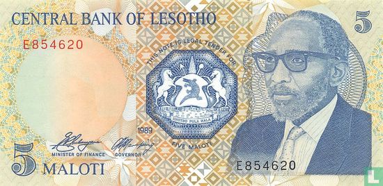 Lesotho 5 Maloti - Image 1