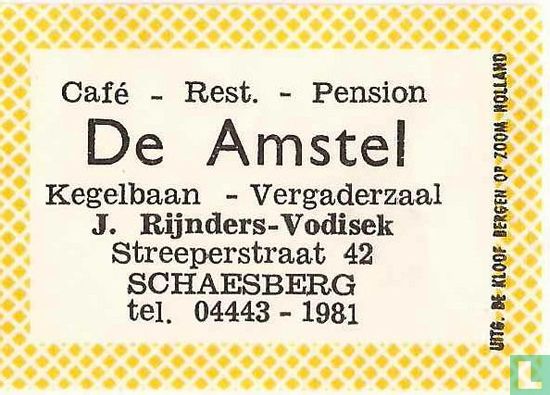 Cafe Restaurant Pension De Amstel 
