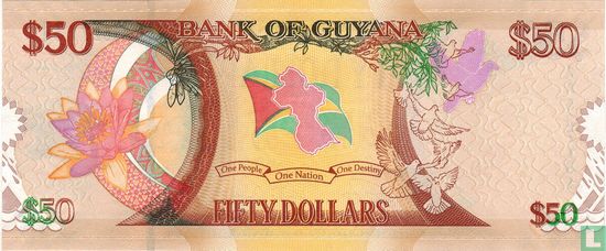Guyana 50 Dollars 2016 - Image 2