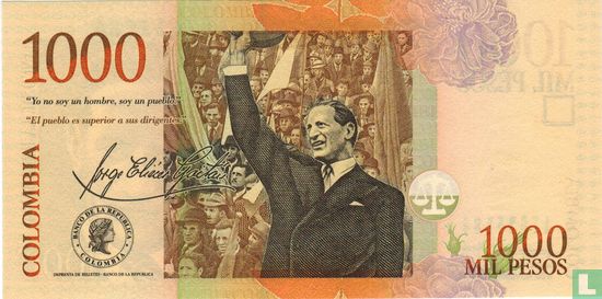 Kolumbien 1.000 Pesos 2006 (P456f) - Bild 2