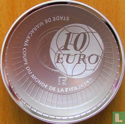 France 10 euro 2014 (PROOF) "Football World Cup in Brasil" - Image 1