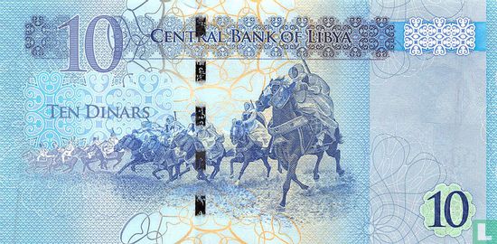 Libya 10 Dinars - Afbeelding 2