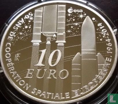 Frankrijk 10 euro 2014 (PROOF) "50 years of European spatial cooperation" - Afbeelding 2