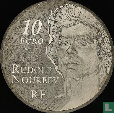 Frankrijk 10 euro 2013 (PROOF) "20th anniversary of the death of the dancer Rudolf Noureev" - Afbeelding 2