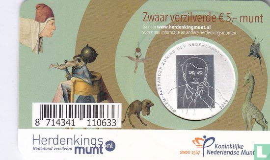 Pays-Bas 5 euro 2016 (coincard - UNC) "500th anniversary of the death of the Dutch painter Hieronymus Bosch" - Image 2