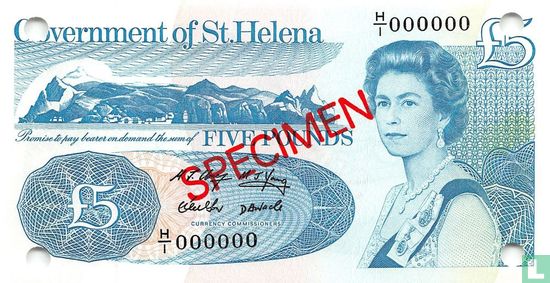 Saint Helena 5 Pounds ND (1998) Specimen - Image 1