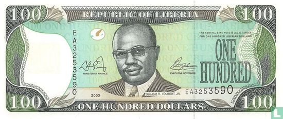Liberia 100 Dollars - Image 1