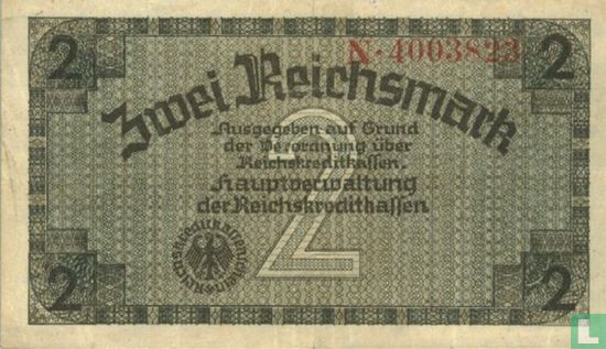 Reichskreditkassen,  2 Reichsmark ND  (1939) - Afbeelding 1