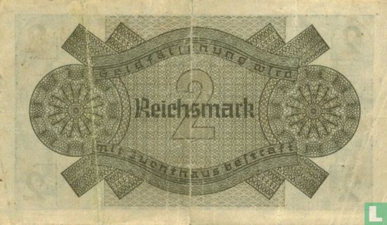 Reichskreditkassen,  2 Reichsmark ND  (1939) - Image 2